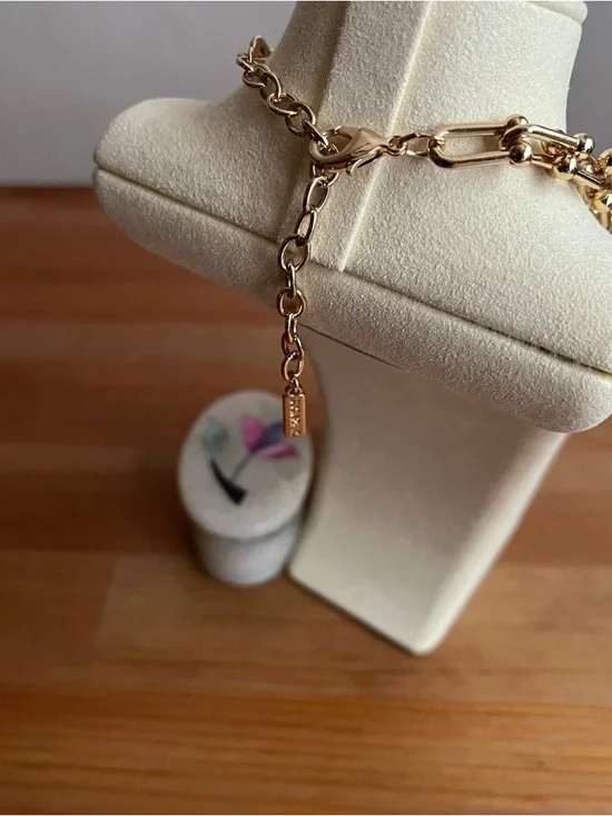 Sugarfix by Baublebar link necklace, horse shoe design gold-tone jewelry - Picture 6 of 8